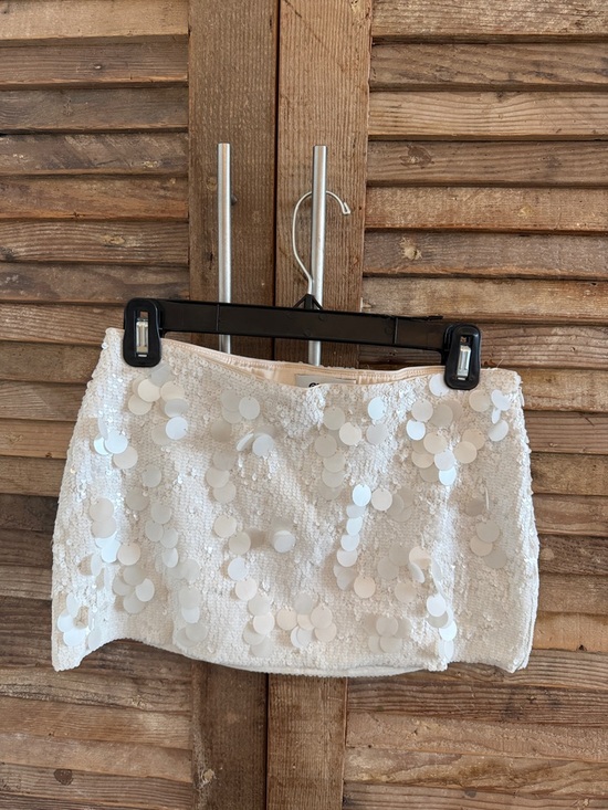 Guizio Dresses & Skirts - Guizio White Sequin Mini Skirt - Women